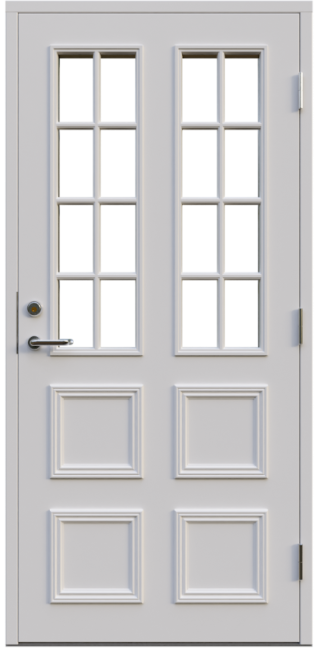 Ytterdörr Leksandsdörren Glasmästeri Klarglas Vit