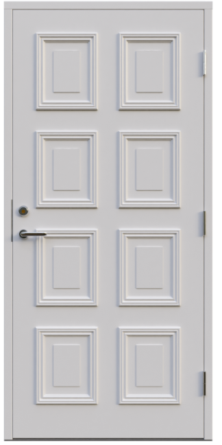 Ytterdörr Leksandsdörren Gråda Tät Vit