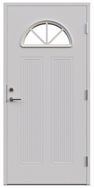 Ytterdörr Leksandsdörren Hedby Katedralglas Vit