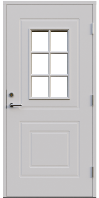 Ytterdörr Leksandsdörren Helgås Klarglas Vit