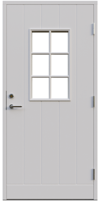 Ytterdörr Leksandsdörren Insjön Cotswoldglas Vit