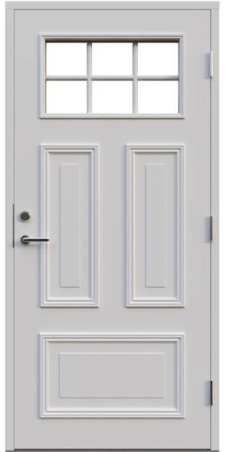 Ytterdörr Leksandsdörren Karlsarvet Klarglas Vit