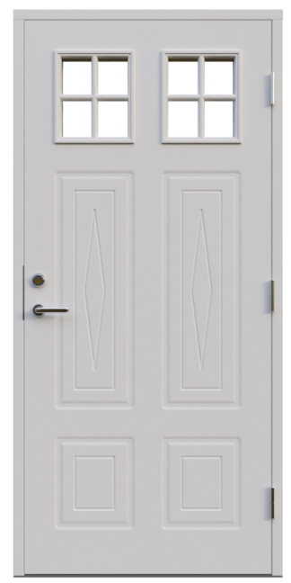 Ytterdörr Leksandsdörren Kullsbjörken Klarglas Vit