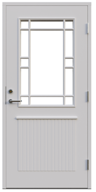 Ytterdörr Leksandsdörren Källberget Klarglas Vit