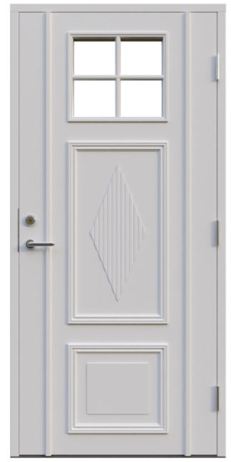 Ytterdörr Leksandsdörren Lisselby Klarglas Vit