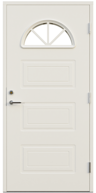Ytterdörr Leksandsdörren Mälarvik Katedralglas Vit
