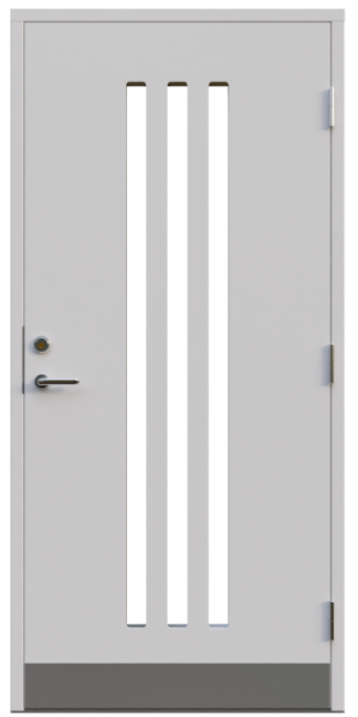 Ytterdörr Leksandsdörren Plintsberg Klarglas Vit