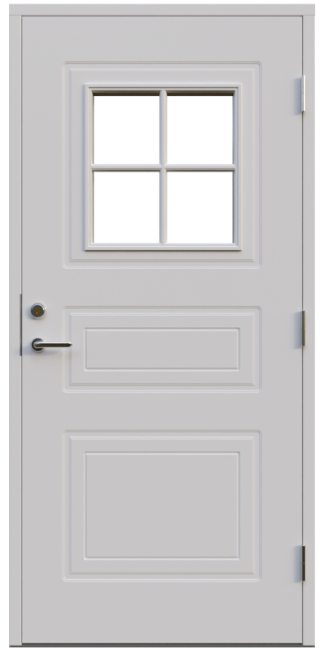 Ytterdörr Leksandsdörren Rosen Klarglas Vit