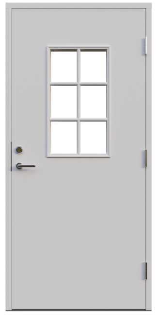 Ytterdörr Leksandsdörren Slättberg Klarglas Vit