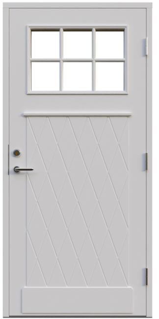 Ytterdörr Leksandsdörren Smedby Klarglas Vit