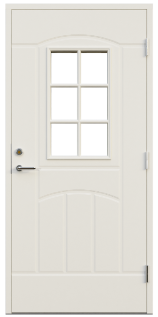 Ytterdörr Leksandsdörren Solberga Cotswoldglas Vit