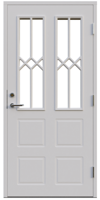 Ytterdörr Leksandsdörren Styrsjöbo Klarglas Vit