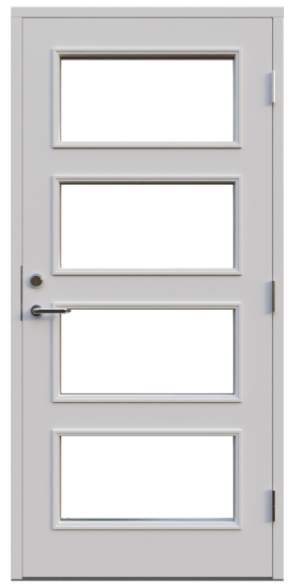 Ytterdörr Leksandsdörren Sundsnäs Klarglas Vit