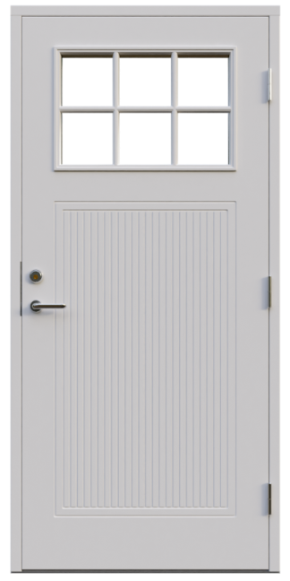 Ytterdörr Leksandsdörren Västannor Klarglas Vit