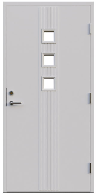 Ytterdörr Leksandsdörren Västberg Klarglas Vit