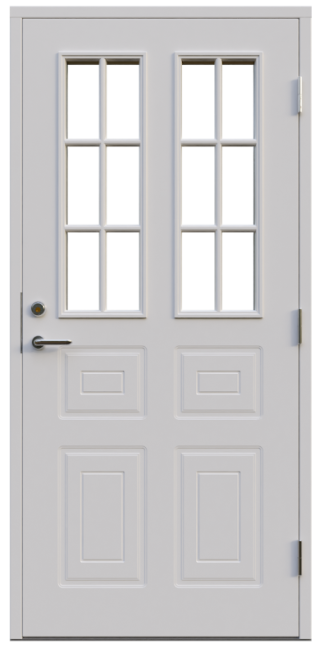 Ytterdörr Leksandsdörren Åsleden Klarglas Vit