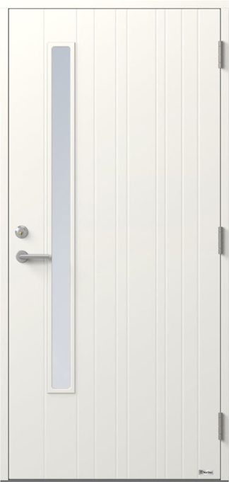 Ytterdörr Bor Linje 302g Klarglas Vit