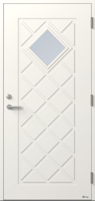 Ytterdörr Bor Kvader 312g Klarglas Vit