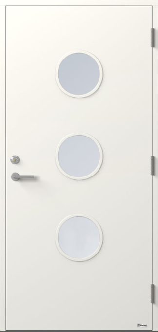 Ytterdörr BOR Planeten 836G3 Klarglas Vit