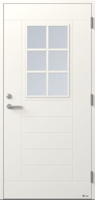 Ytterdörr Bor Draken 870g Klarglas Vit