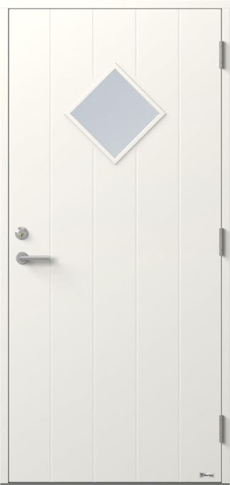 Ytterdörr Bor Hampton 914g Klarglas Vit