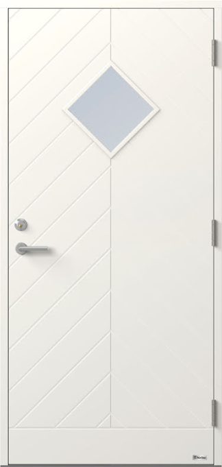 Ytterdörr Bor Laxen 922g Klarglas Vit