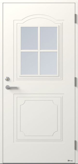 Ytterdörr Bor Jungfrun 955g Klarglas Vit