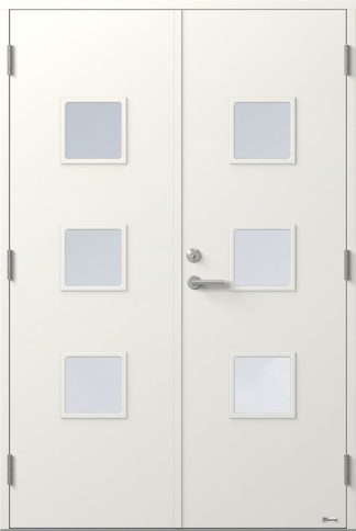 Parytterdörr Bor Kvadraten 839 Pg3 Klarglas Vit