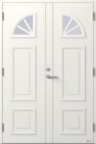 Parytterdörr Bor  Månen 820pg Klarglas Vit