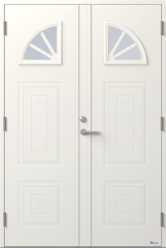 Parytterdörr Bor Skytten 843pg Klarglas Vit