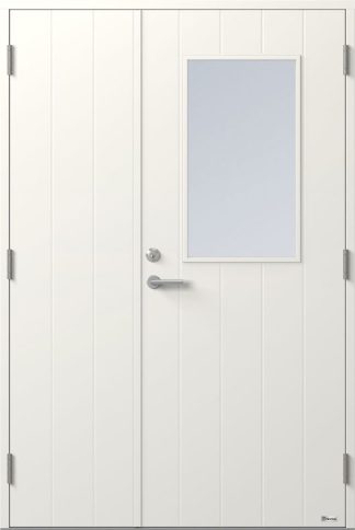 Parytterdörr Bor Stenbocken 871pg Klarglas Vit