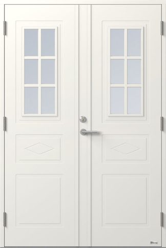Parytterdörr Bor Tvillingarna 992pg Klarglas Vit