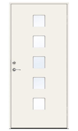 Ytterdörr Swedoor Character Dice Klarglas Vit