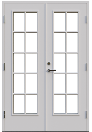 Parytterdörr Leksandsdörren Ullvi 15-19 Klarglas Vit