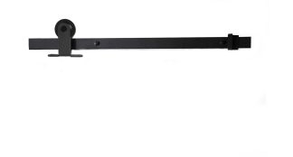 Habo Skjutdörrsbeslag Retro Svart Toppmonterad