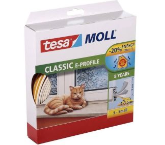 Tätningslist TESA MOLL Classic E-profile Vit - 6 Meter