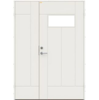 Halvparytterdörr Diplomat x Minimarket Barrstigen Klarglas Vit