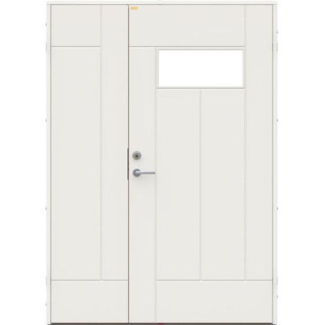 Halvparytterdörr Diplomat x Minimarket Barrstigen Klarglas Vit