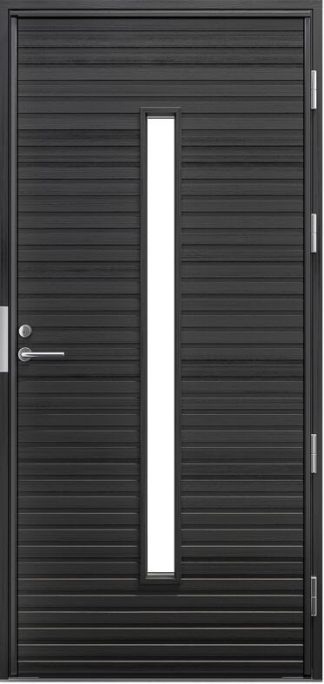 Ytterdörr Kaski Borgå Klarglas Laserad Furupanel