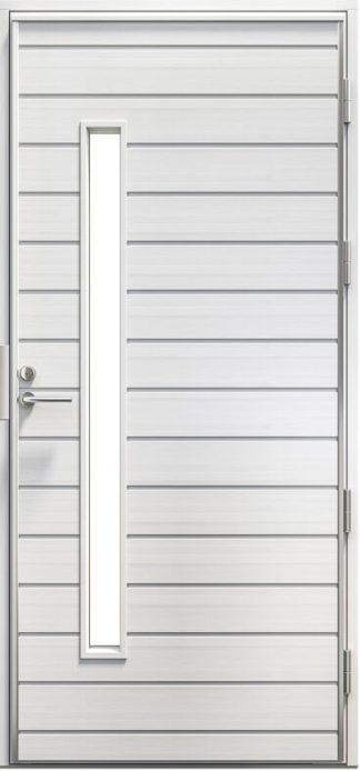 Ytterdörr Kaski Helsingfors Klarglas Furupanel