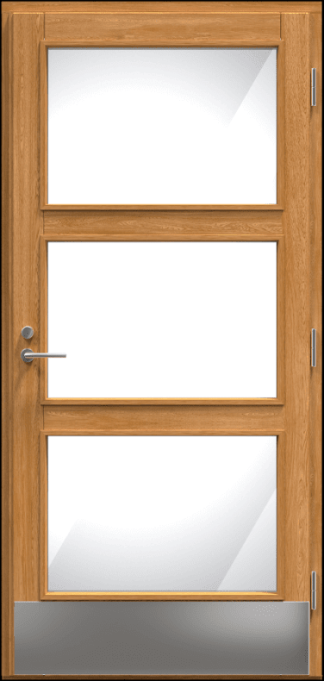 Ytterdörr Kaski Torneå Klarglas Laserad Furupanel