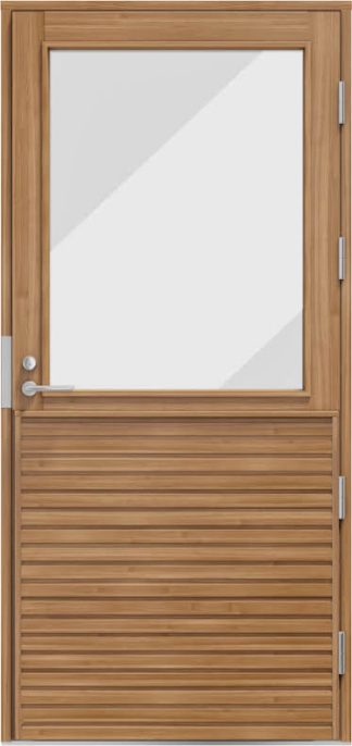 Ytterdörr Kaski Kuusamo Klarglas Laserad Furupanel