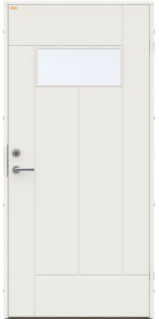 Ytterdörr Diplomat x Minimarket Barrstigen Klarglas Vit