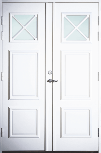 Parytterdörr Lurs Klövskär Thela-glas Vit