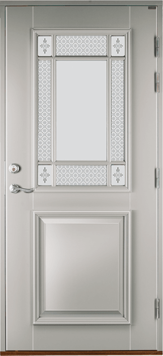 Ytterdörr Lurs Ärentuna Frostat Specialglas Vit