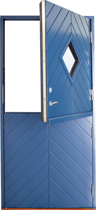 Stalldörr Lurs Fjäll Klarglas Vit