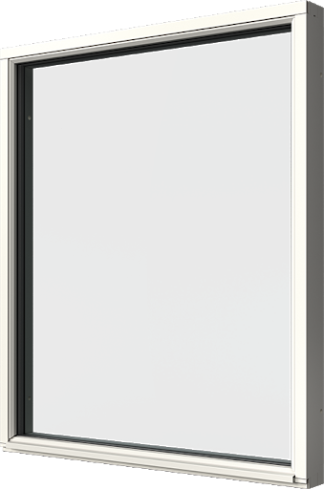 Fast Fönster Elitfönster Original Trä 100 3-glas Vitmålat Trä