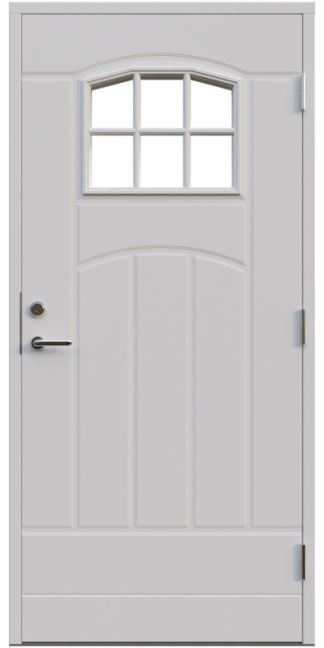 Ytterdörr Leksandsdörren Åkerö Cotswoldglas Vit