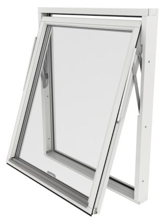 Vridfönster Outline 3-Glas Vitmålat Trä Express