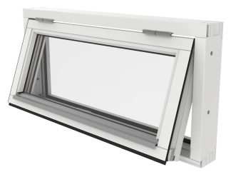 Överkantshängt Fönster Outline 3-Glas Vitmålat Trä Express